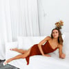 Party Lover Midi Dress Rust