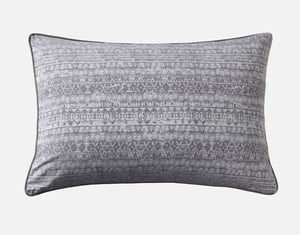 QE Home Porter Pillow Sham, Geometric, Grey, King