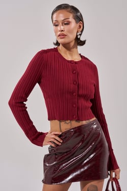 AKIRA Ease My Mind Cardigan Sweater With Fur Trim | Size 2X