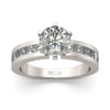 Jeulia Invisible Setting Round Cut Sterling Silver Ring