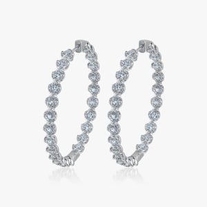 Lotus Petals Diamond Hoops - 5.00 CT