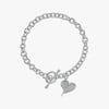 Heart Charm Toggle Bracelet - 0.40 CT