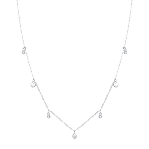 Heart Charm Necklace Sterling Silver