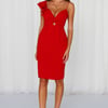Home Late Midi Dress Red