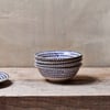 nkuku Indigo Drop Cereal Bowl | Tableware | One Size | Cream & Indigo