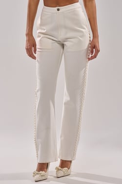 AKIRA Chloe Pearl Trouser Pants | Size XL
