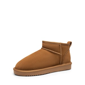 DREAM PAIRS  FuzzyClassic Mini Boot  Splash Proof Slip On Suede Snow Boots