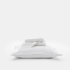 Signature Sheet Set Twin XL PROSSIONI® White Beach House Linen , Luxury Organic Bedding and Sheet Sets , PROSSIONI