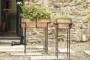 nkuku Amazzi Indoor Planter Stand | Vases & Planters | Large | Natural & Black