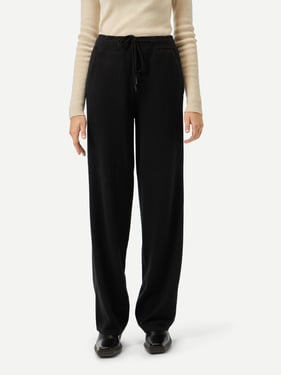 Cashmere Straight Leg Jogger - XS / Black / WK66-1481
