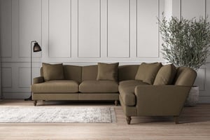 nkuku Deni Large Corner Sofa | Make To Order | Brera Linen Chesnut