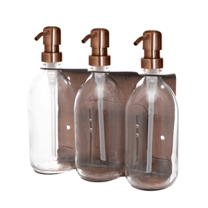Copper Triple Wall Mounted Soap Dispenser