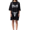 BLACK TROMPE L'OEIL TALL TEE - M