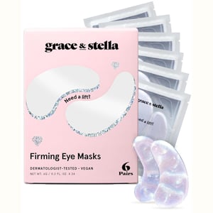 firming white eye masks - 6-pairs