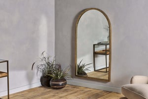 nkuku Murwara Full Length Arched Mirror | Mirrors | One Size | Antique Brass