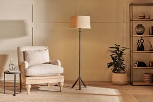 nkuku Sahhil Metal Tripod Floor Lamp | Lamps | One Size | Antique Bronze