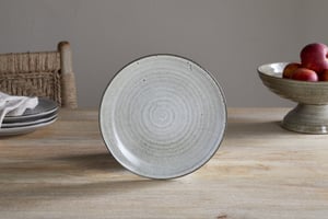 nkuku Valinha Earthenware Side Plate | Tableware | One Size | Grey