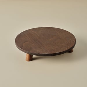 Aris Round Wooden Cake Stand - 11.5"