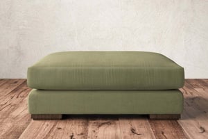 nkuku Guddu Dining Footstool | Make To Order | Grand | Brera Linen Sage