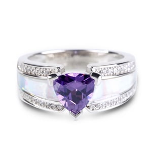 Jeulia Trillion Cut Sterling Silver Ring