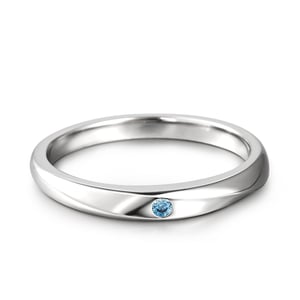 Jeulia "True Love is Forever" Sterling Silver Men's Band