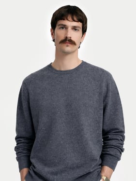 Essential Crewneck Cashmere Sweater - 3XL / Gray / MK01-147