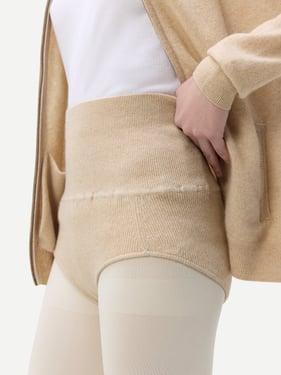 Organic Color Cashmere Underwear - L / Beige / WK446-02