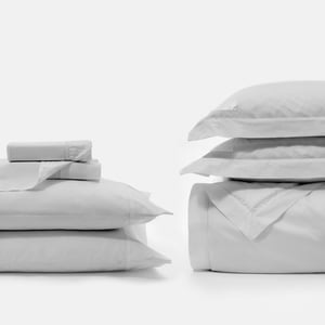 Signature Bedding Set King w/st pillowcases Calacatta Gray Grand Hotel Percale , Luxury Organic Bedding and Sheet Sets , PROSSIONI