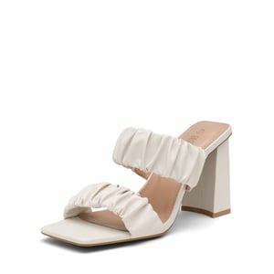 DREAM PAIRS Women s Square Toe Strap Chunky Heel Mules