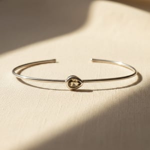 Alexandrite June Birthstone Sterling Silver Bangle