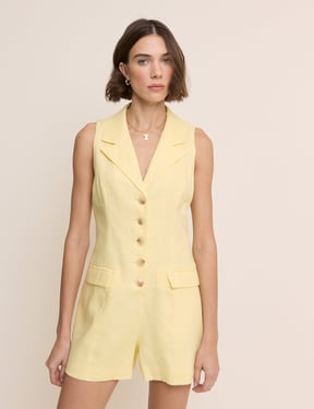 Butter Yellow Tailored Playsuit