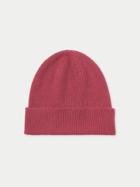 Cashmere Rib Knit Beanie - One Size / madder brown / AK0231-0161/0000