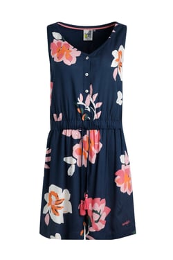 Weird Fish Mare Eco Viscose Printed Playsuit Rich Navy Size 16