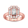 Jeulia Milgrain Emerald Cut Sterling Silver Ring