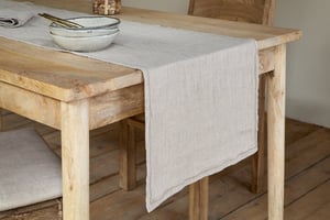 nkuku Junto Linen Runner- Natural | Kitchen & Dining Accessories | One Size