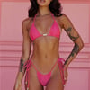 Neon Wave Swim Bottom Pink