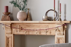 nkuku Didi Star Garland | Christmas Decorations | One Size | Antique Brass