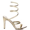 AKIRA Azalea Wang Lowri Gold Coil Wrap Stiletto | Size 10