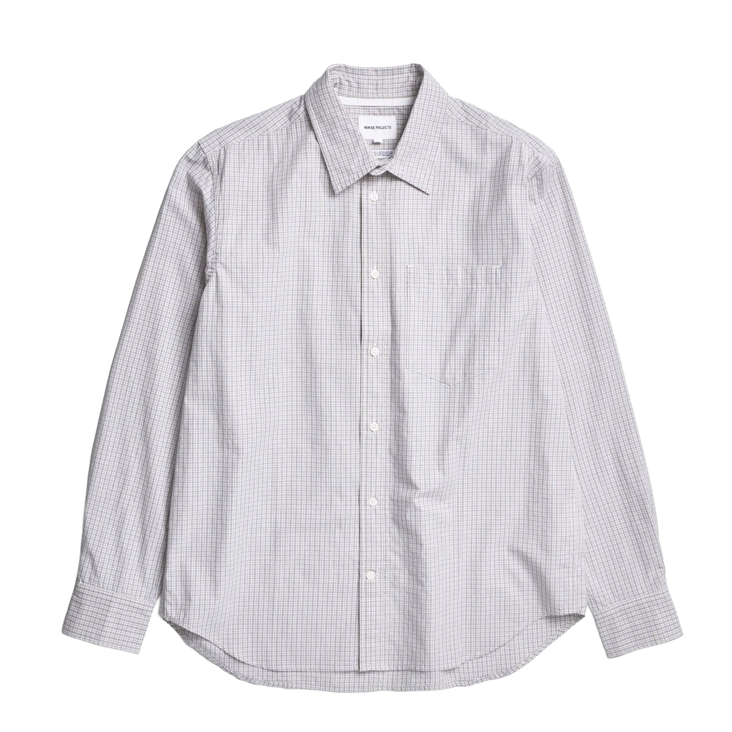 Norse Projects Ole Oversize Poplin Check Shirt Oatmeal