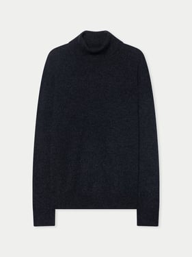 Timeless Turtleneck Cashmere Sweater - XL / charcoal / MK0314-0075/0000