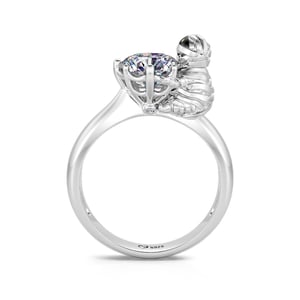 Jeulia Hug Me "Bandaged Guy" Mummy Round Cut Sterling Silver Ring