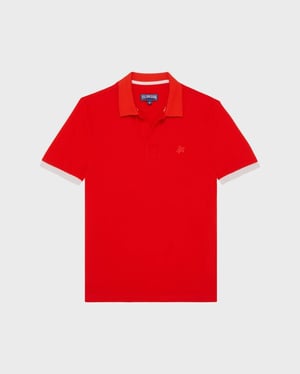 Vilebrequin - Men Organic Cotton Pique Polo Shirt Solid - Polo - Palatin - Pink - Size XXXL
