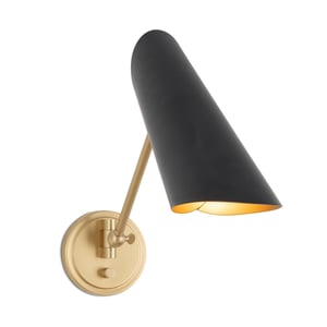 Vest Blackened Brass Single Arm Sconce