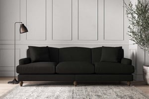 nkuku Deni Sofa | Make To Order | Super Grand | Brera Linen Charcoal