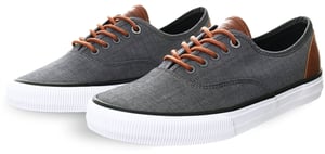 Jack & Jones Mens Curtis Casual Canvas Sneakers - Grey / Chambray Grey - 46