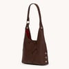 Hammitt Tim Espresso Pebble Weave Silver Med