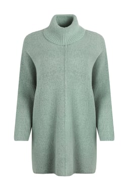 Weird Fish Carolyn Roll Neck Tunic Jumper Frosty Spruce Size 8