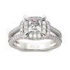 Jeulia Split Shank Princess Cut Sterling Silver Ring