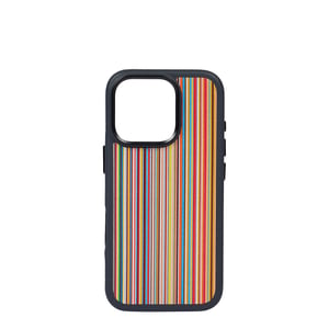 Paul Smith Signature Stripe Leather MagSafe iPhone 16 Pro Case Multicolour