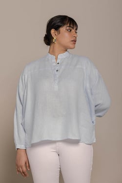 Afternoon Thunderstorm Shirt in Blue - Summer Blue / M/L